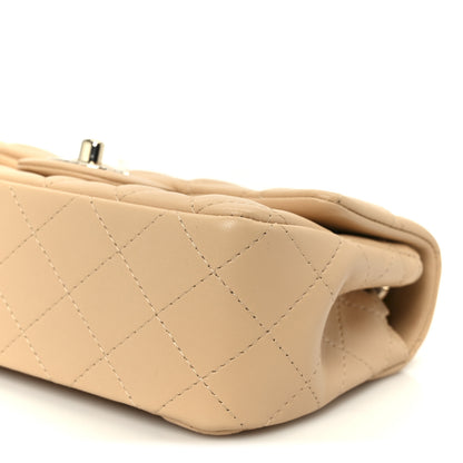 Chanel Lambskin Quilted Mini Rectangular Flap Beige 11 of 12