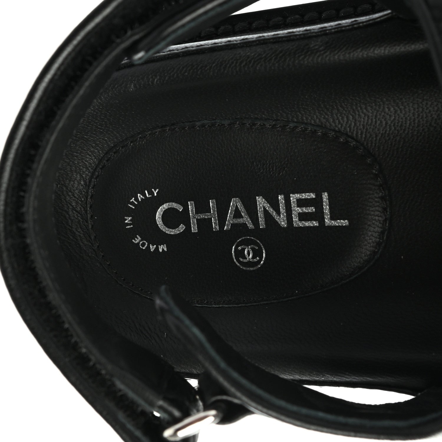 Chanel Lambskin Quilted Velcro Dad Sandals 37 So Black 7 of 10