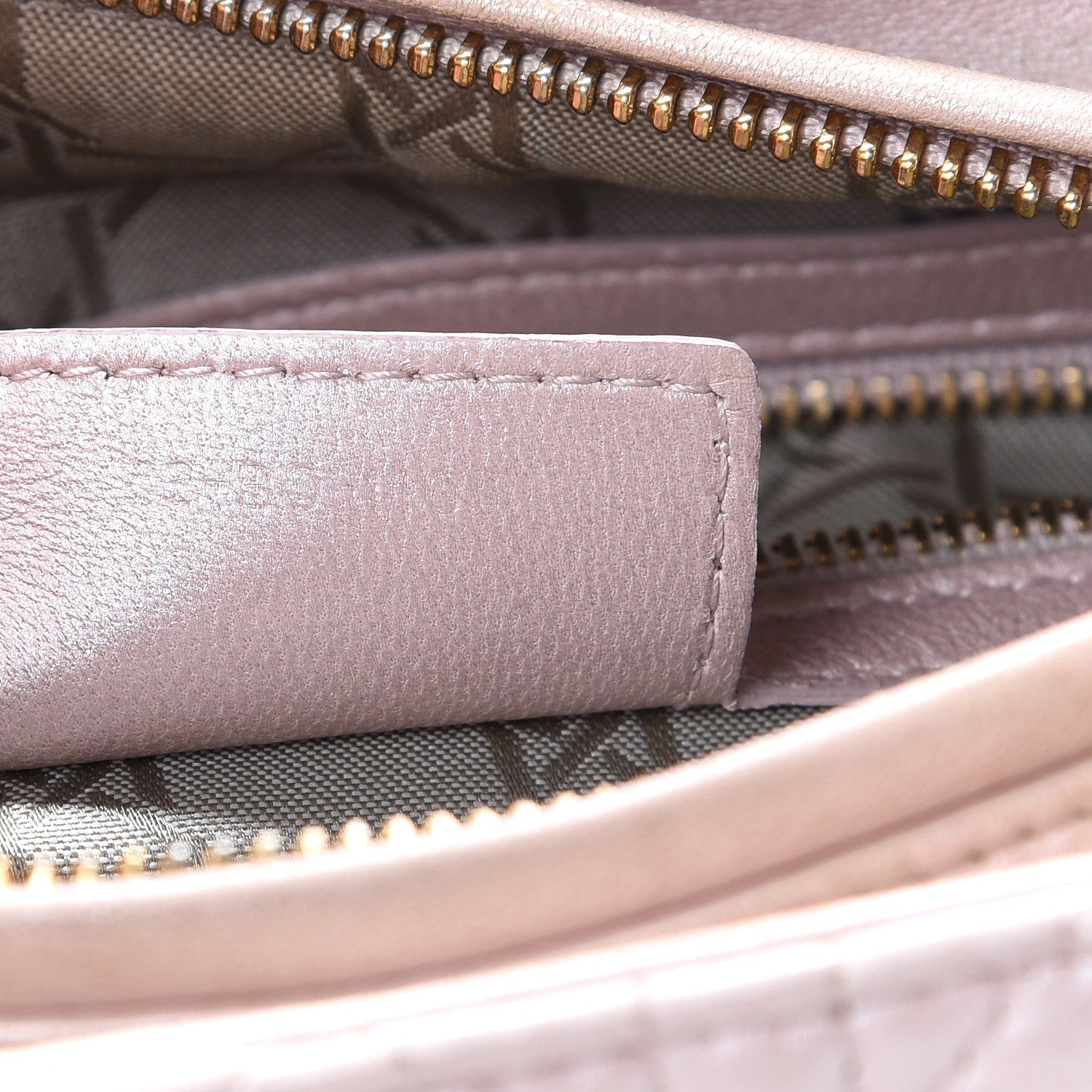 Christian Dior Pearly Lambskin Cannage Medium Lady Dior Lotus 6 of 15