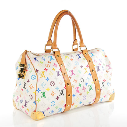 Louis Vuitton Monogram Multicolor Keepall 45 White 4 of 10