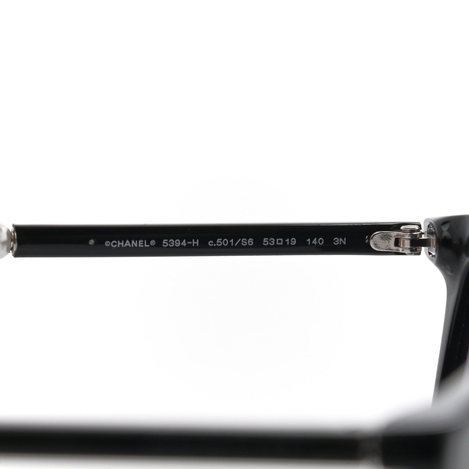 Chanel Acetate Butterfly Pearl Sunglasses 5394 Black 5 of 8