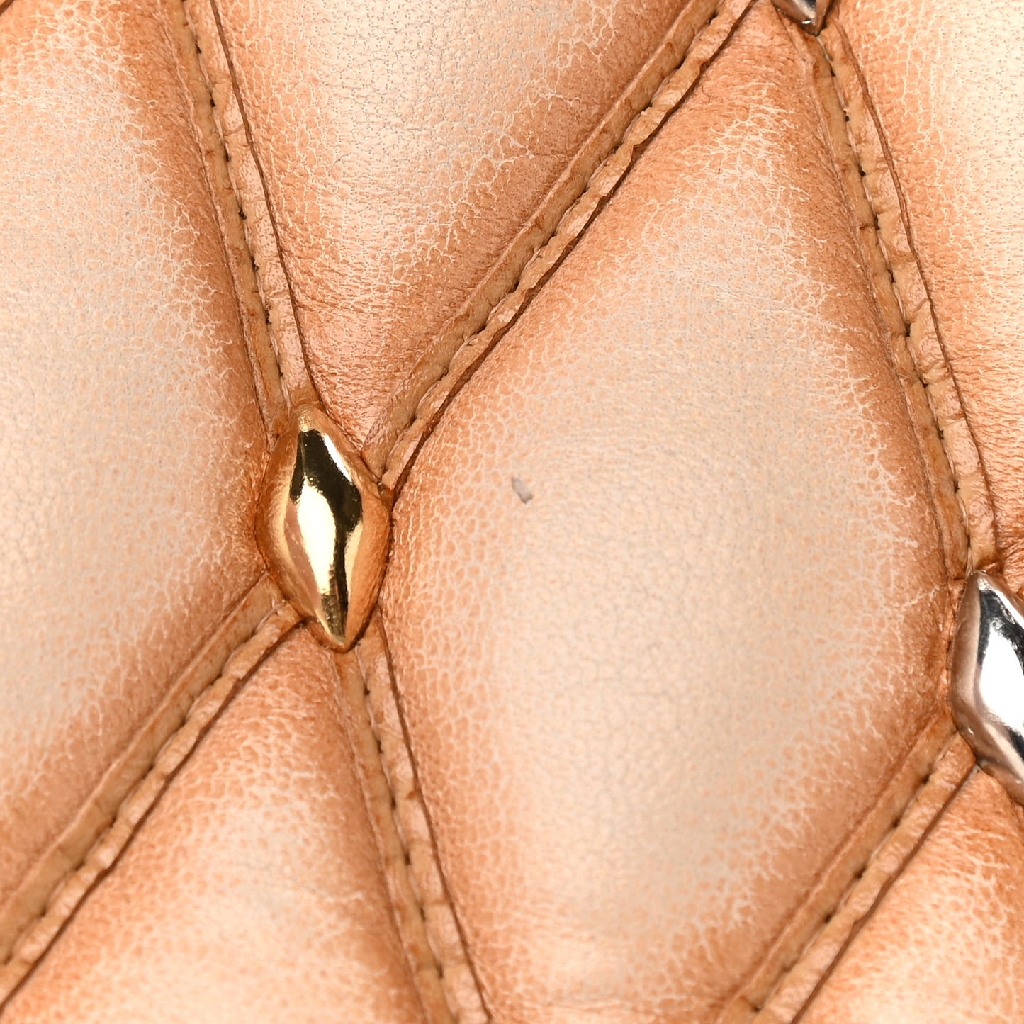 Lambskin Studded Malletage GO-14 PM Tan