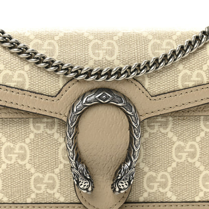 Gucci GG Supreme Monogram Textured Dollar Calfskin Super Mini Dionysus Shoulder Bag Beige Mystic White Oatmeal 7 of 12