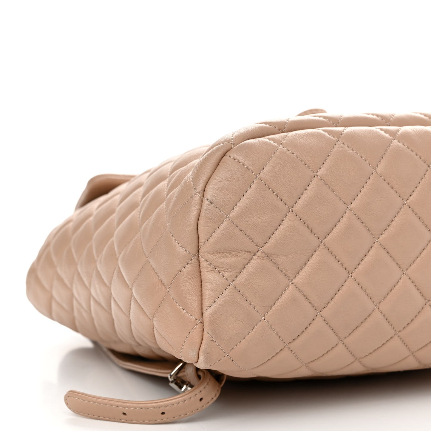 Lambskin Quilted Large Urban Spirit Backpack Beige