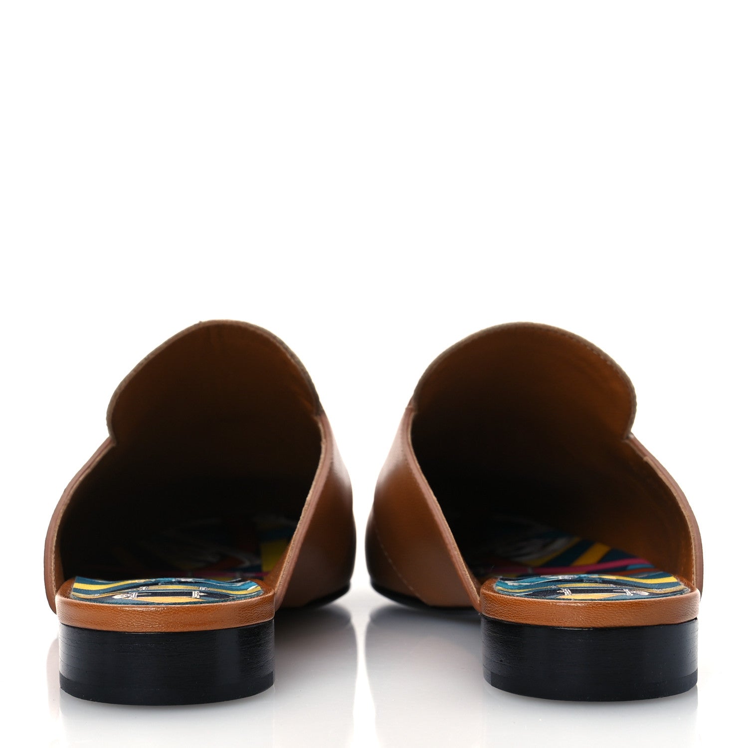Hermes Goatskin Womens Catena Mules 37.5 Beige Dore 6 of 14