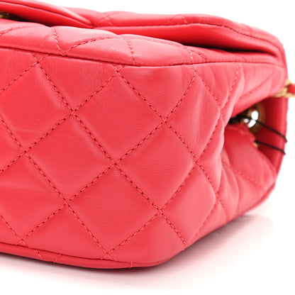 Chanel Lambskin Quilted Mini Pearl Crush Flap Red 10 of 10