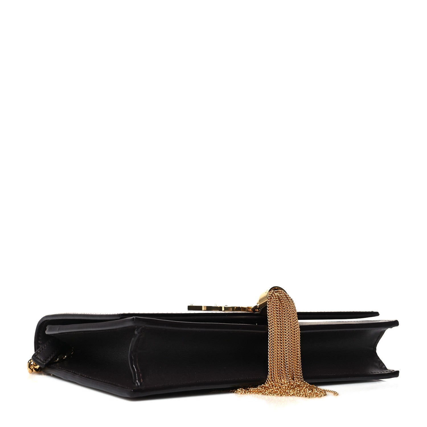 Saint Laurent Smooth Calfskin Classic Monogram Kate Tassel Chain Wallet Amaranto 4 of 10