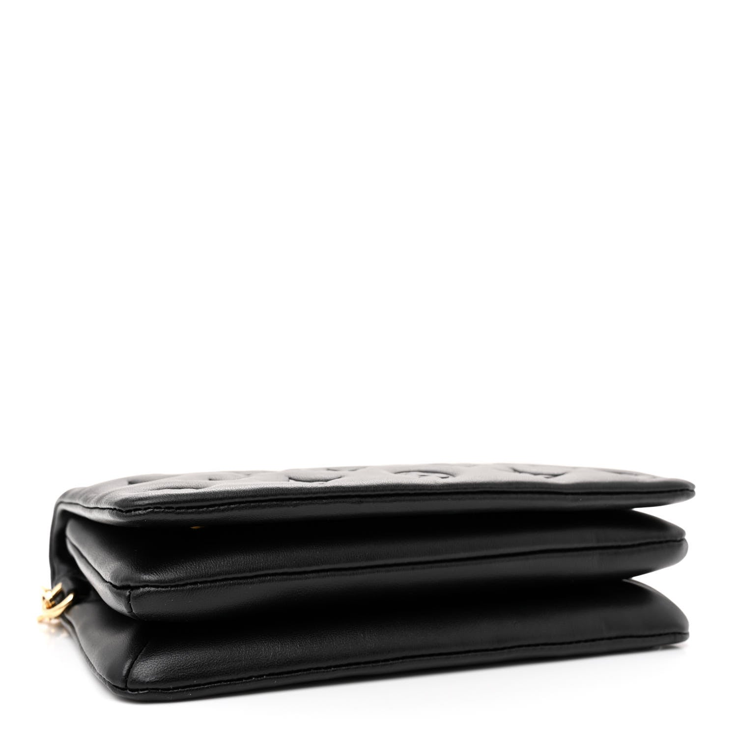 Louis Vuitton Lambskin Embossed Monogram Pochette Coussin Black 4 of 9