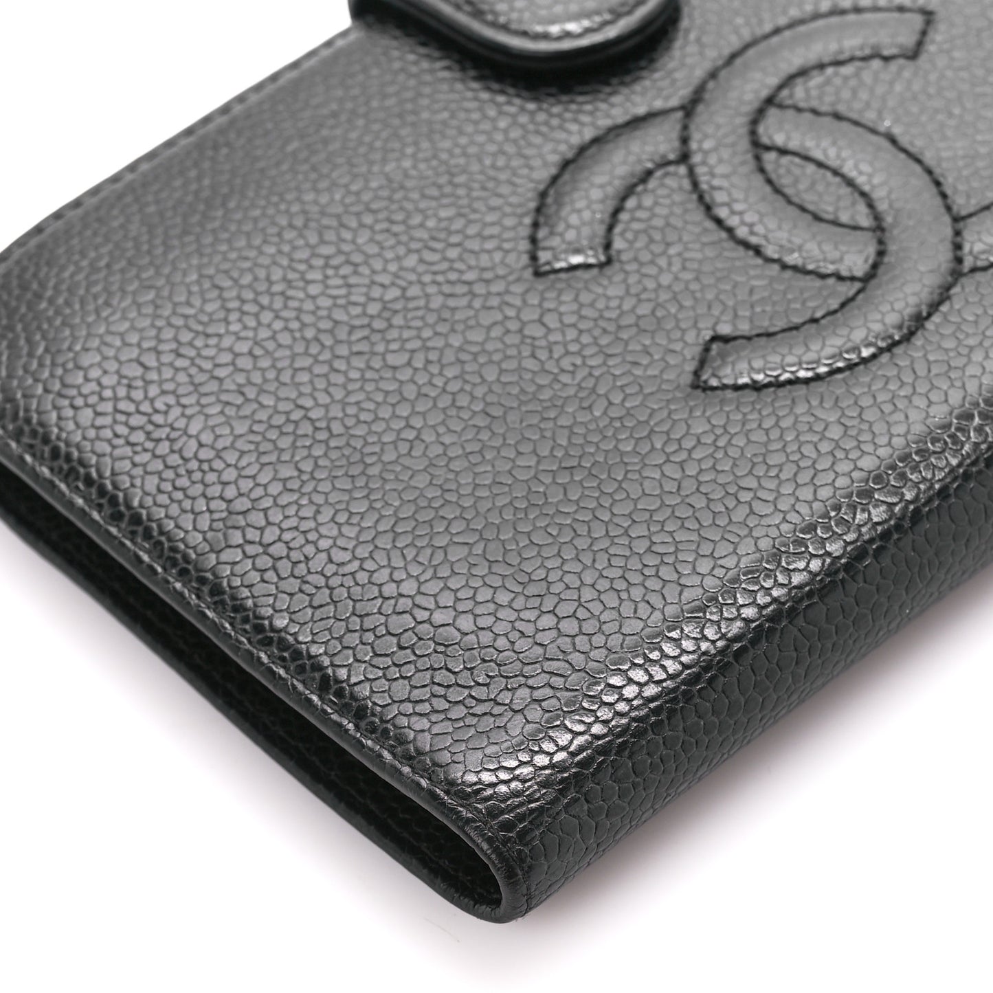 Caviar Timeless CC Zipped Pocket Wallet Black