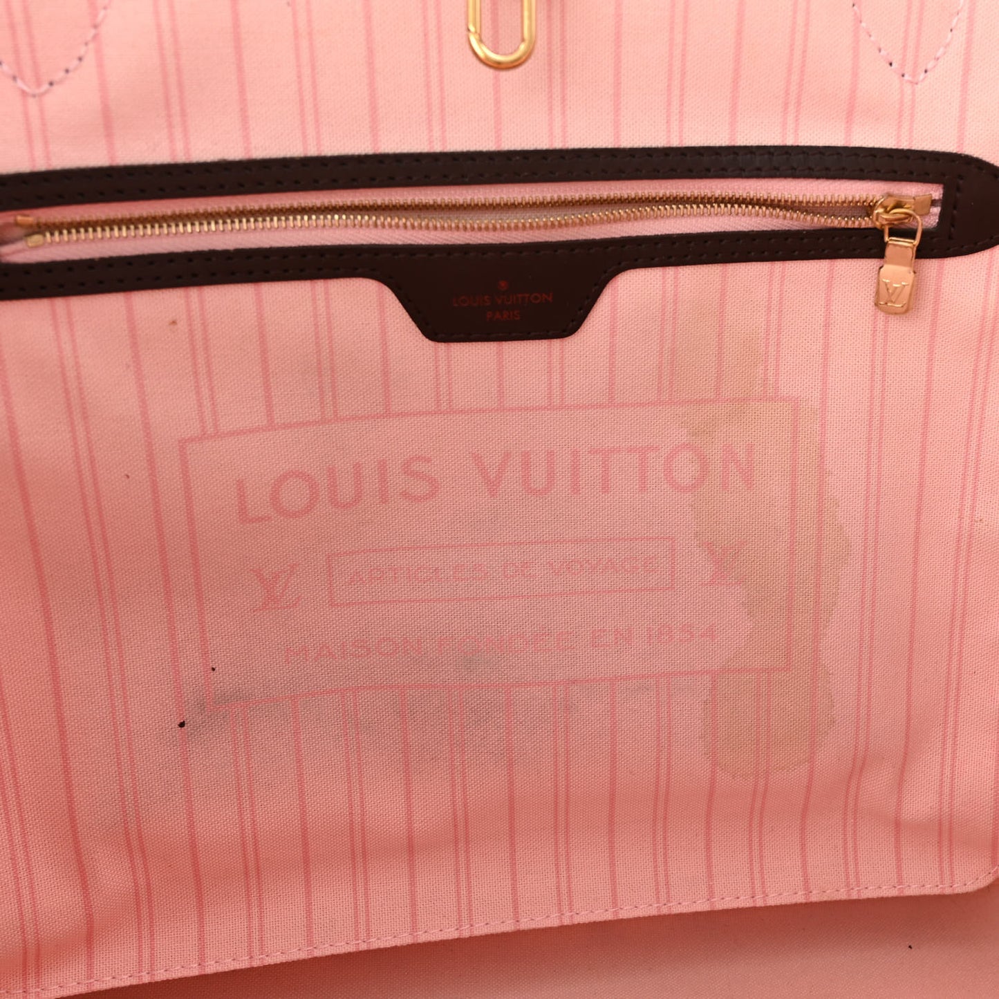 Damier Ebene Neo Neverfull MM Rose Ballerine