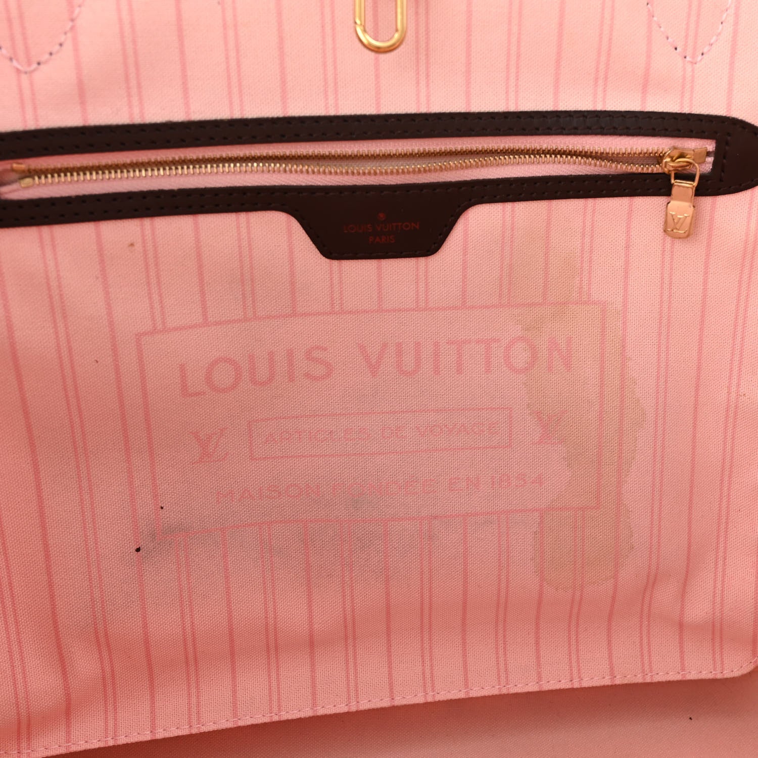 Louis Vuitton Damier Ebene Neo Neverfull MM Rose Ballerine 15 of 16