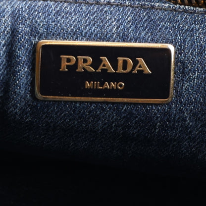 Prada Denim Logo Tote Avio 6 of 10