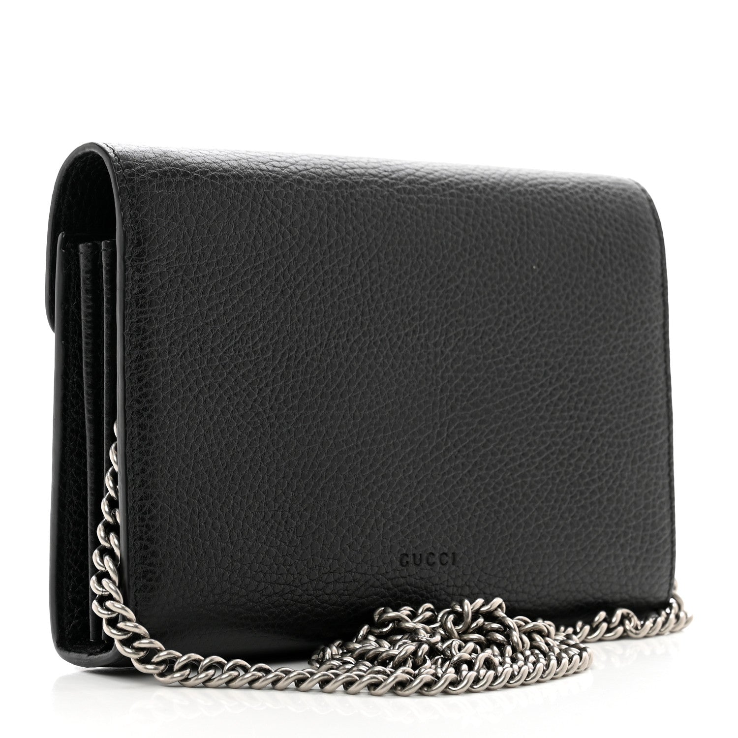 Gucci Calfskin Mini Dionysus Chain Wallet Black 3 of 10