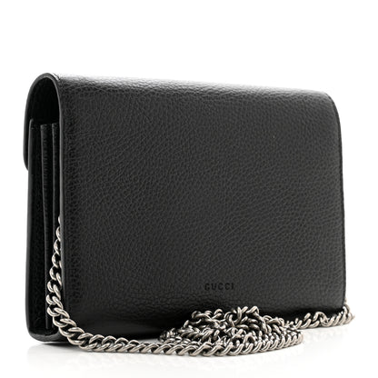 Gucci Calfskin Mini Dionysus Chain Wallet Black 3 of 10
