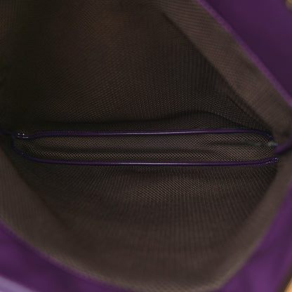 Fendi Patent FF 1974 Embossed Medium Shopping Flap Bag Purple 5 of 11