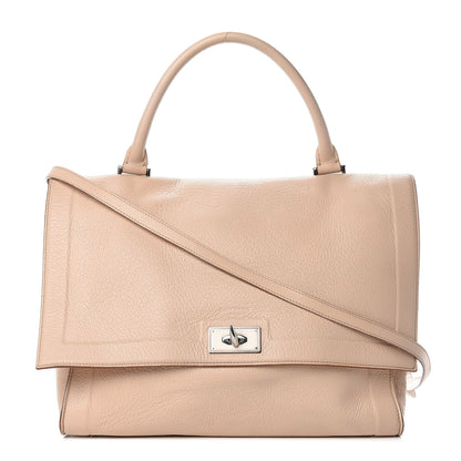Givenchy Grained Calfskin Medium Shark Lock Satchel Nude 1 of 16