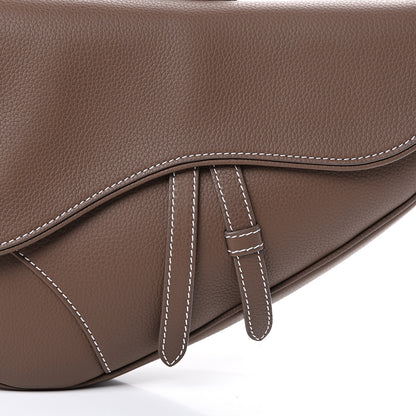 Christian Dior Grained Calfskin Saddle Bag Brown 6 of 8