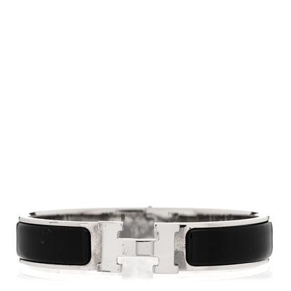 Hermes Enamel Narrow Clic Clac H Bracelet GM Black 1 of 4