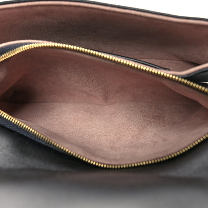 Louis Vuitton Lambskin Embossed Monogram Pochette Coussin Black 6 of 10