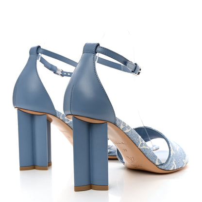 Louis Vuitton Denim Monogram Silhouette Sandals 39 Blue 4 of 9