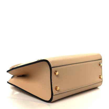 Versace Grainy Calfskin Virtus Top Handle Tote Beige 4 of 11