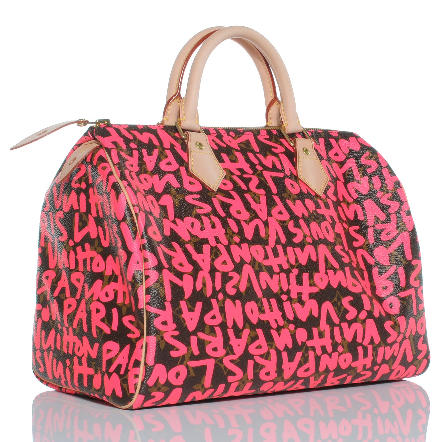 Monogram Graffiti Speedy 30 Fuchsia
