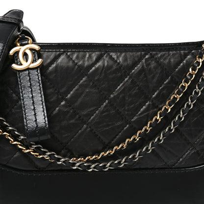 Chanel Aged Calfskin Quilted New Medium Gabrielle Hobo Black 8 of 10