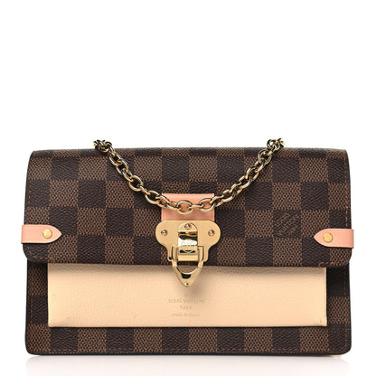 Louis Vuitton Damier Ebene Vavin Chain Wallet Creme 1 of 9