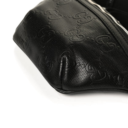 Gucci Calfskin GG Tennis Embossed Belt Bag Black 11 of 13