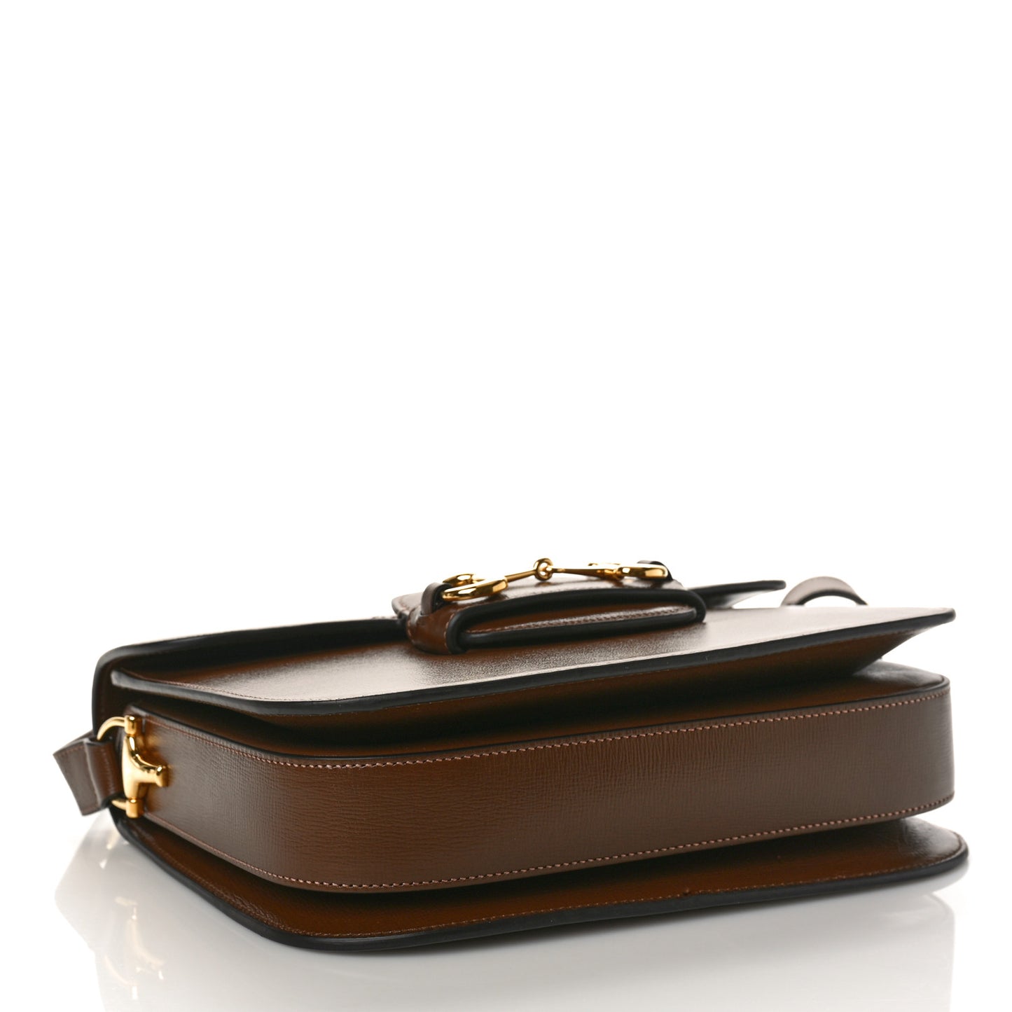 Azalea Calfskin Horsebit 1955 Shoulder Bag Brown Sugar