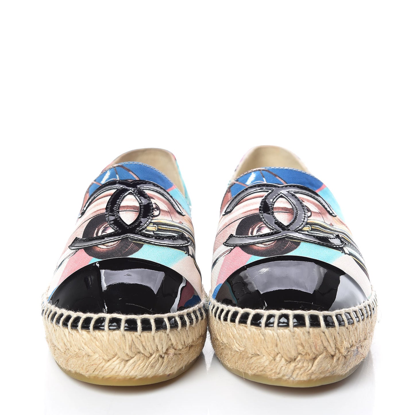 Fabric Patent CC Espadrilles 35 Multicolor Black