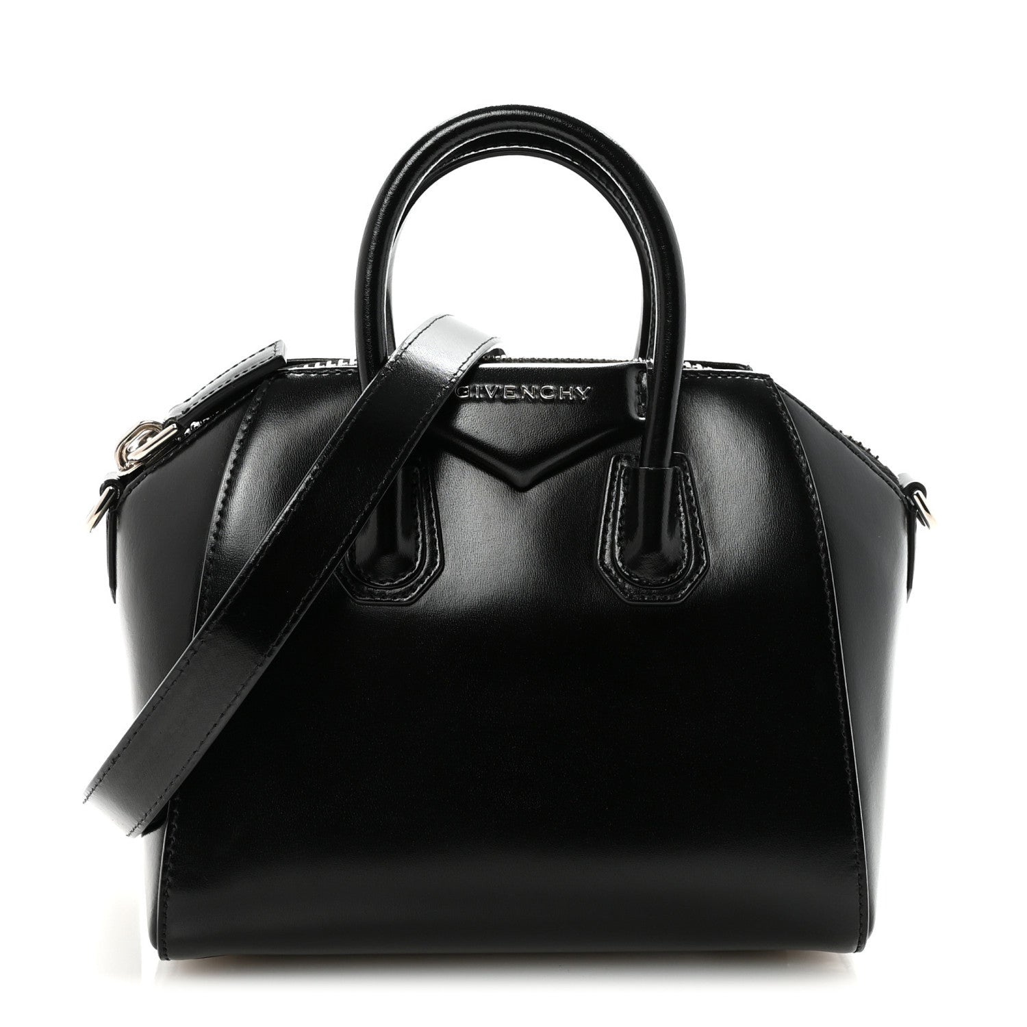 Givenchy Shiny Lord Calfskin Mini Antigona Black 1 of 10