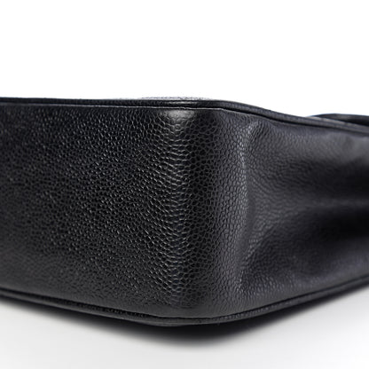 Chanel Caviar Vertical Quilted Jumbo Single Flap Black 12 of 14