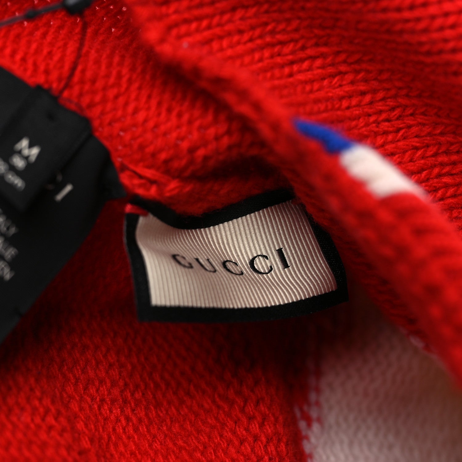 Gucci Wool GUCCY Panther Beanie Hat M Red Black 4 of 5