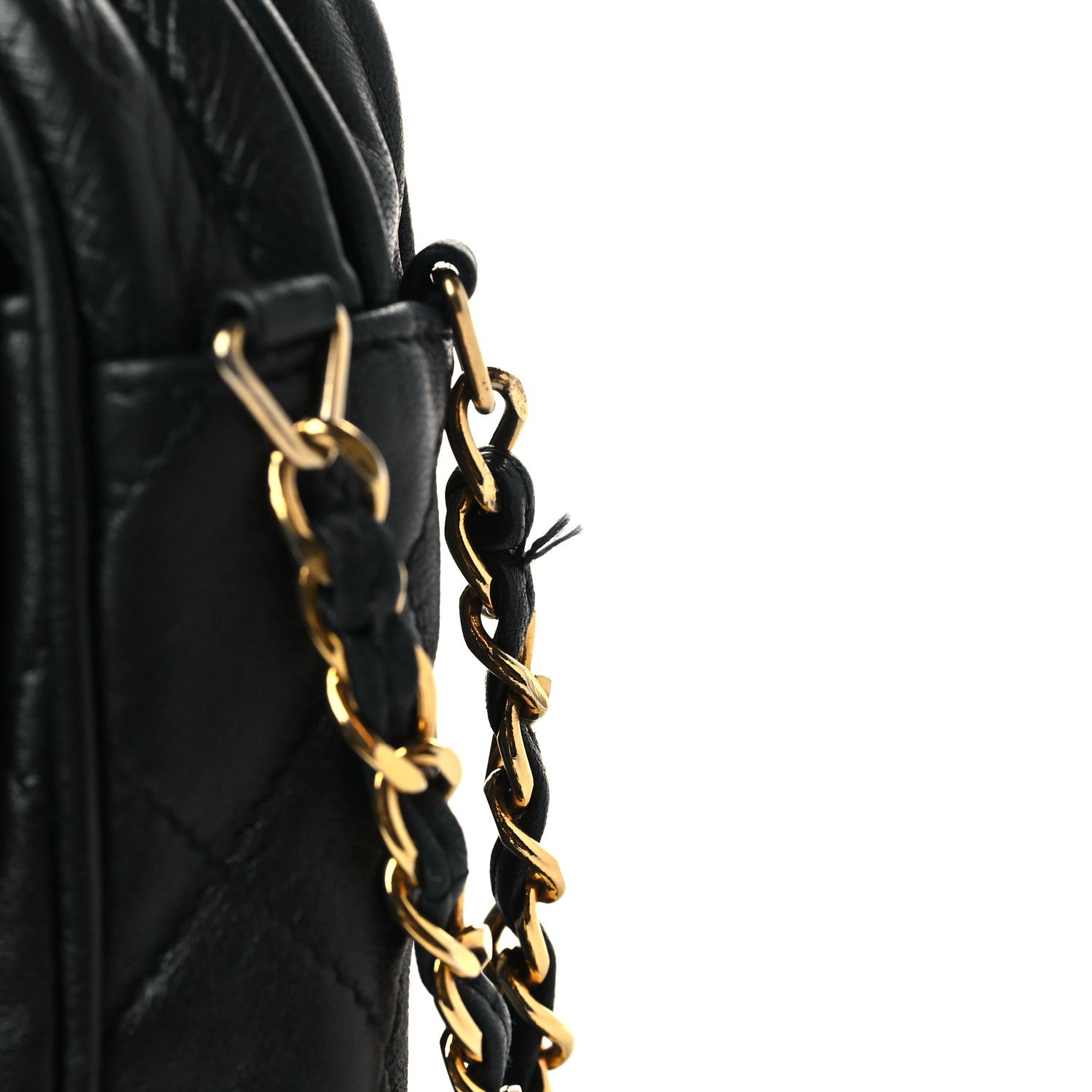 Chanel Lambskin Quilted CC Tassel Camera Case Black 10 of 10