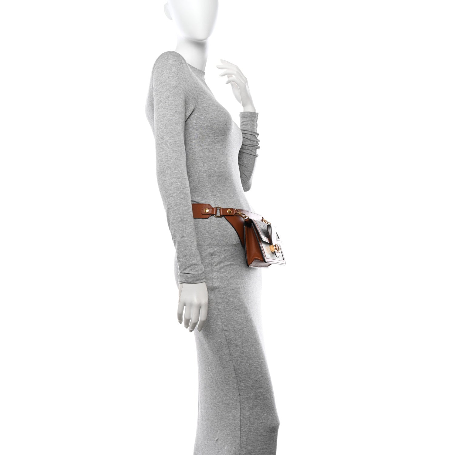 Louis Vuitton Taurillon Dauphine Bumbag Blackberry Snow 2 of 10