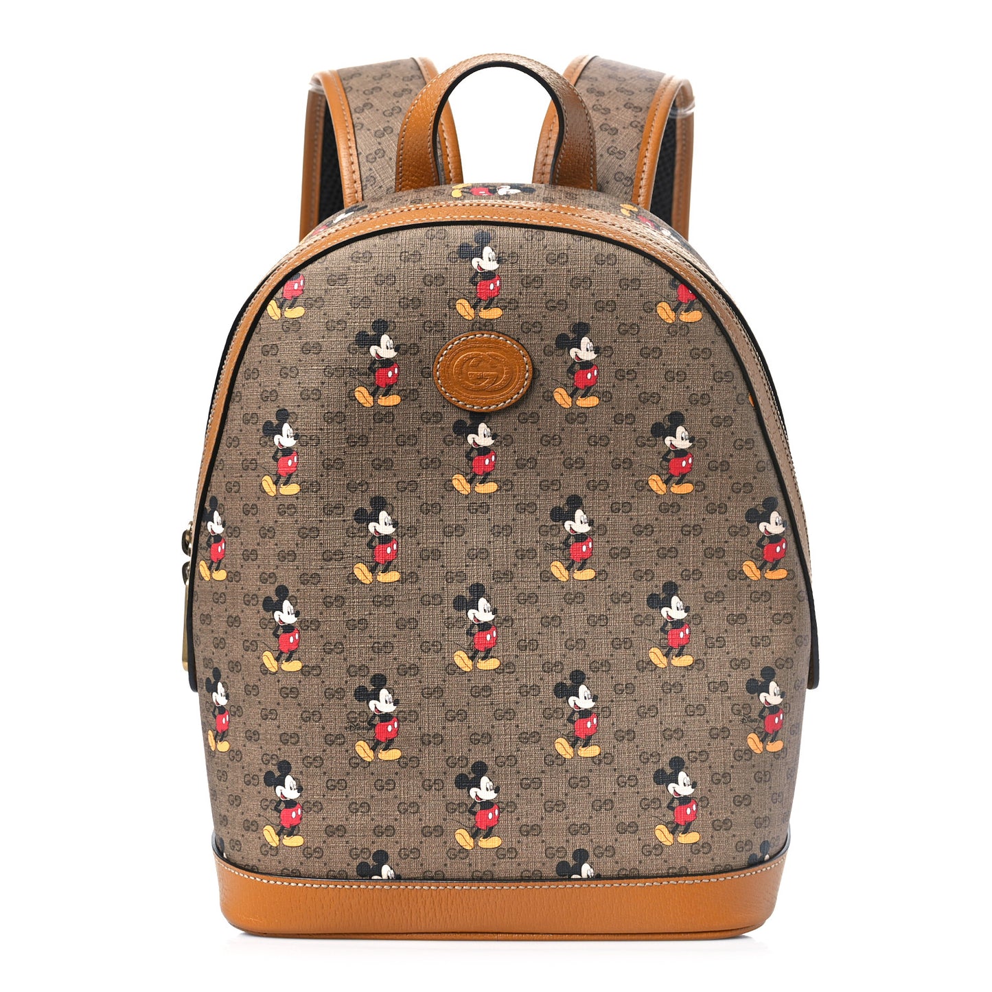 X DISNEY Mini Vintage GG Supreme Monogram Mickey Mouse Small Dome Backpack Beige Vintage Sun Oil
