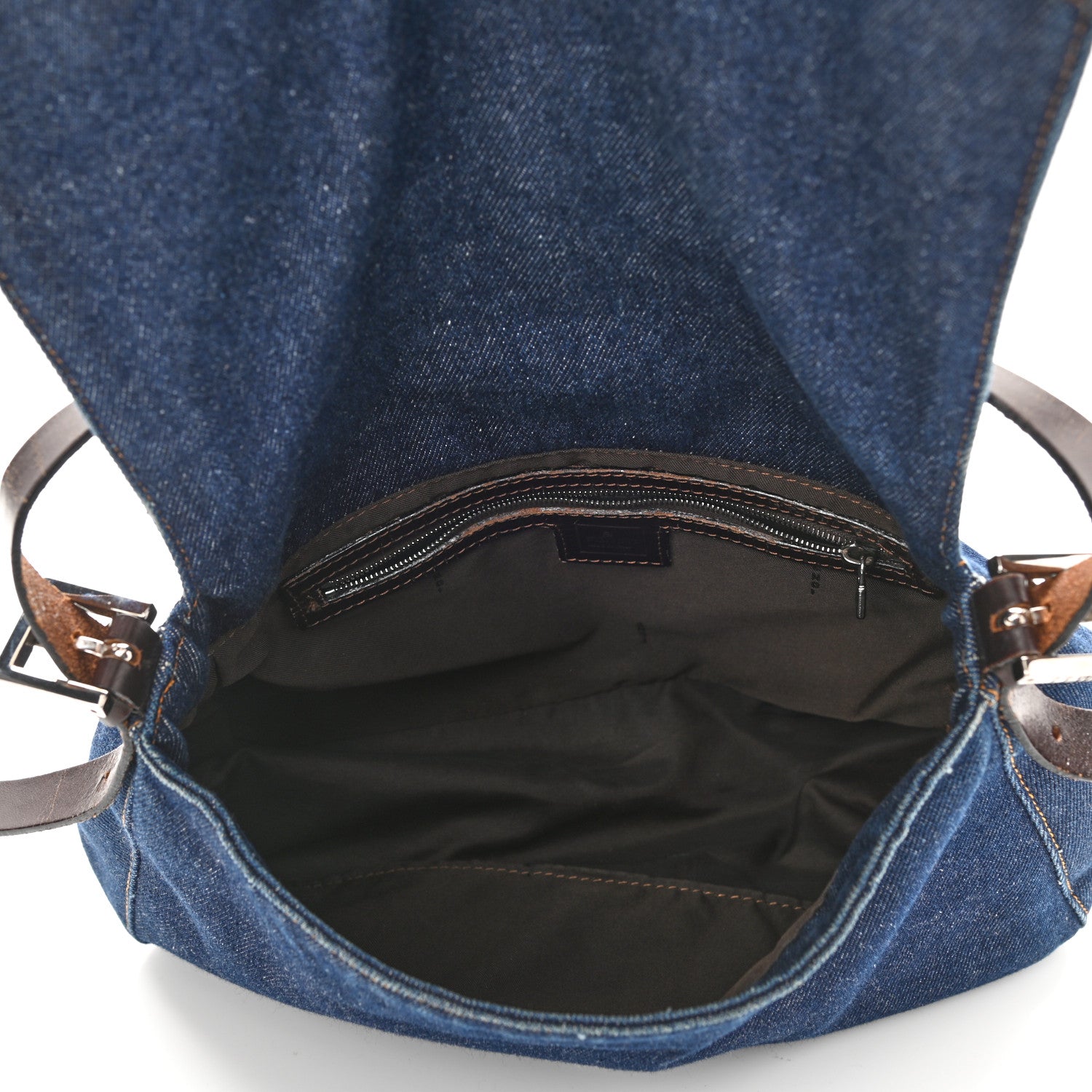 Fendi Denim Mama Baguette Blue 4 of 8