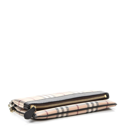 Burberry Haymarket Check Adeline Foldover Clutch Brown 4 of 7