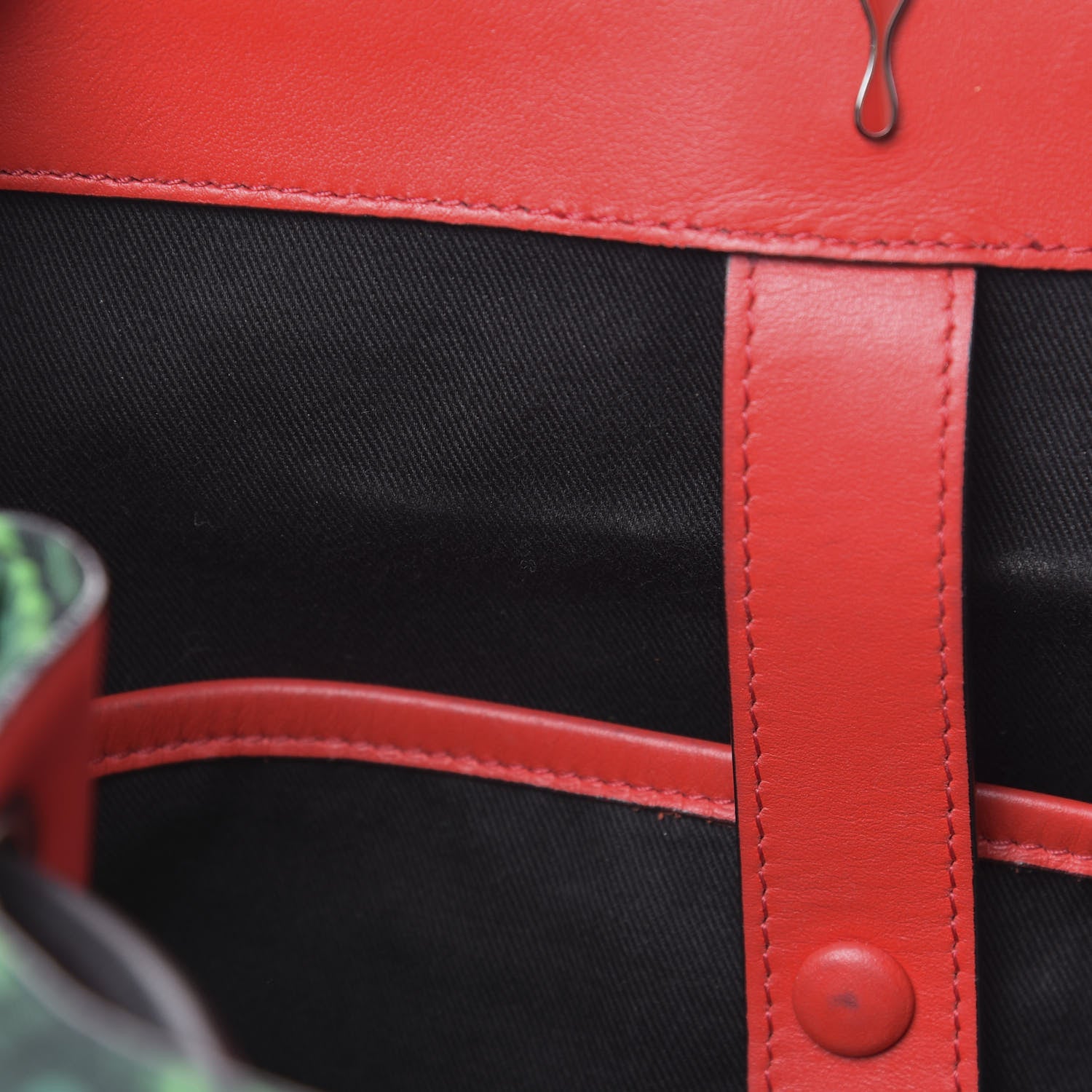 Christian Louboutin Fabric Malachite Spiked Explorafunk Backpack Green 10 of 11