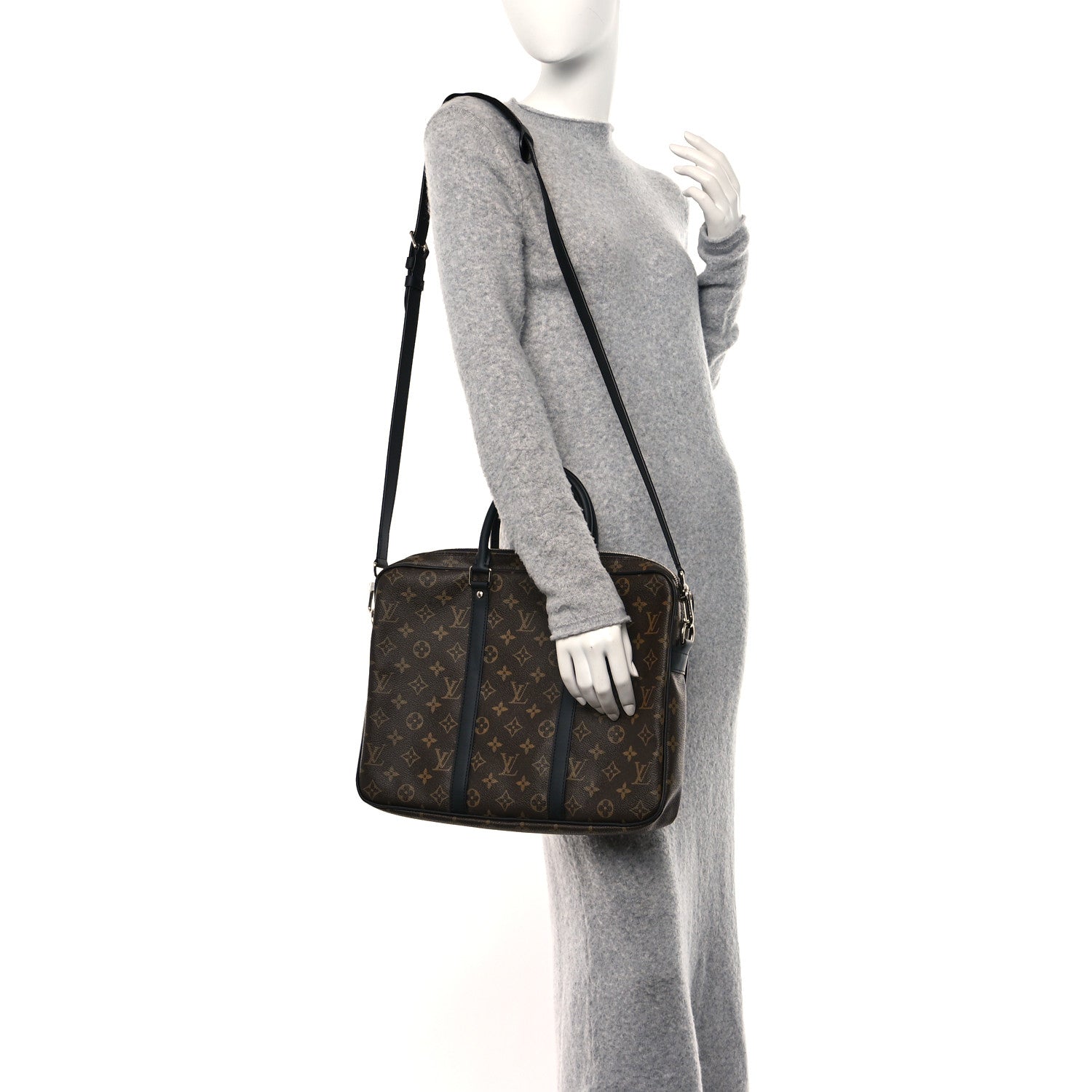 Louis Vuitton Monogram Macassar Porte-Documents Voyage PM 2 of 9