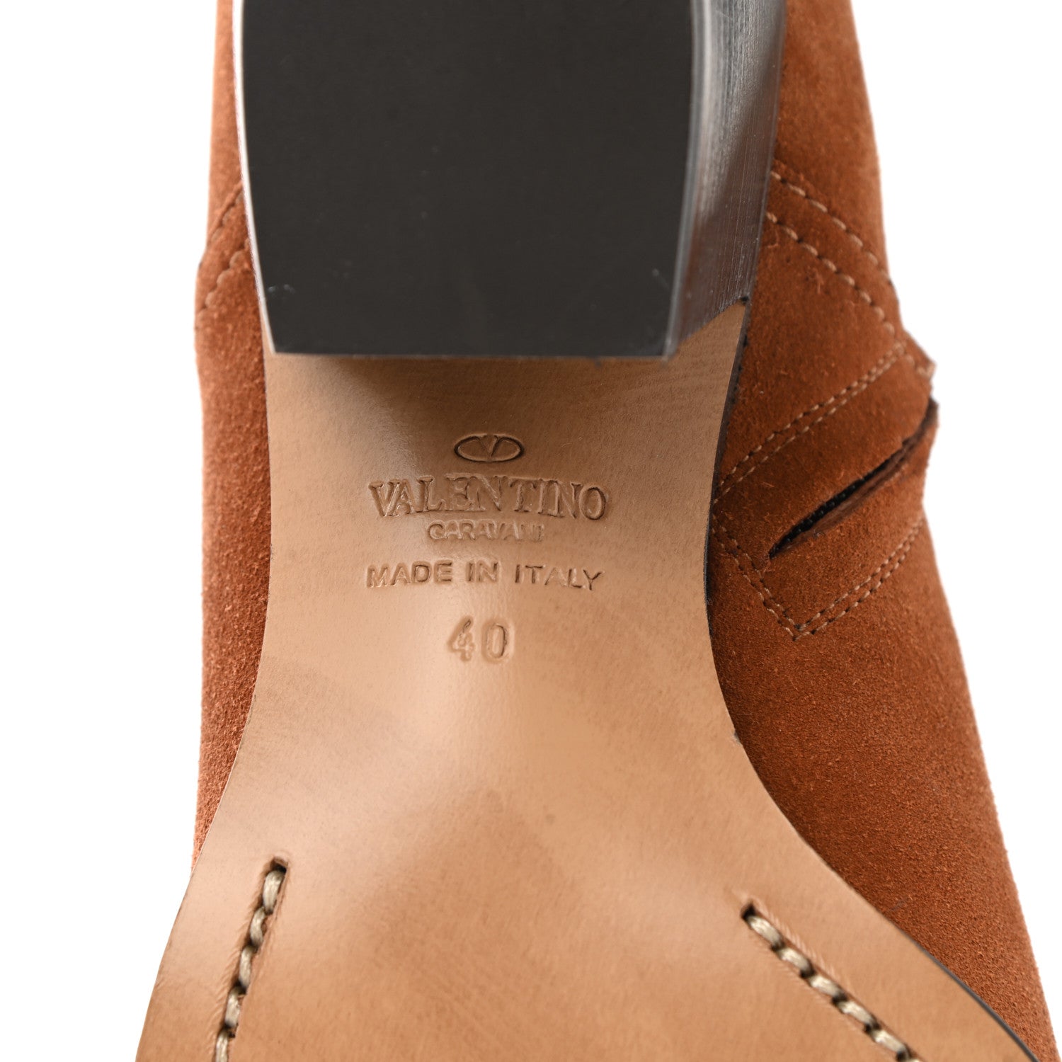 Valentino Garavani Suede Rockstud Double Buckle 50mm Cowboy Ankle Boots 40 Selleria 6 of 9