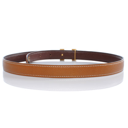 Hermes Courchevel Reversible Constance 18mm H Belt 70 Gold Chocolate 4 of 7