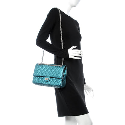 Chanel Metallic Calfskin Quilted 2.55 Reissue 226 Flap Turquoise 3 of 10