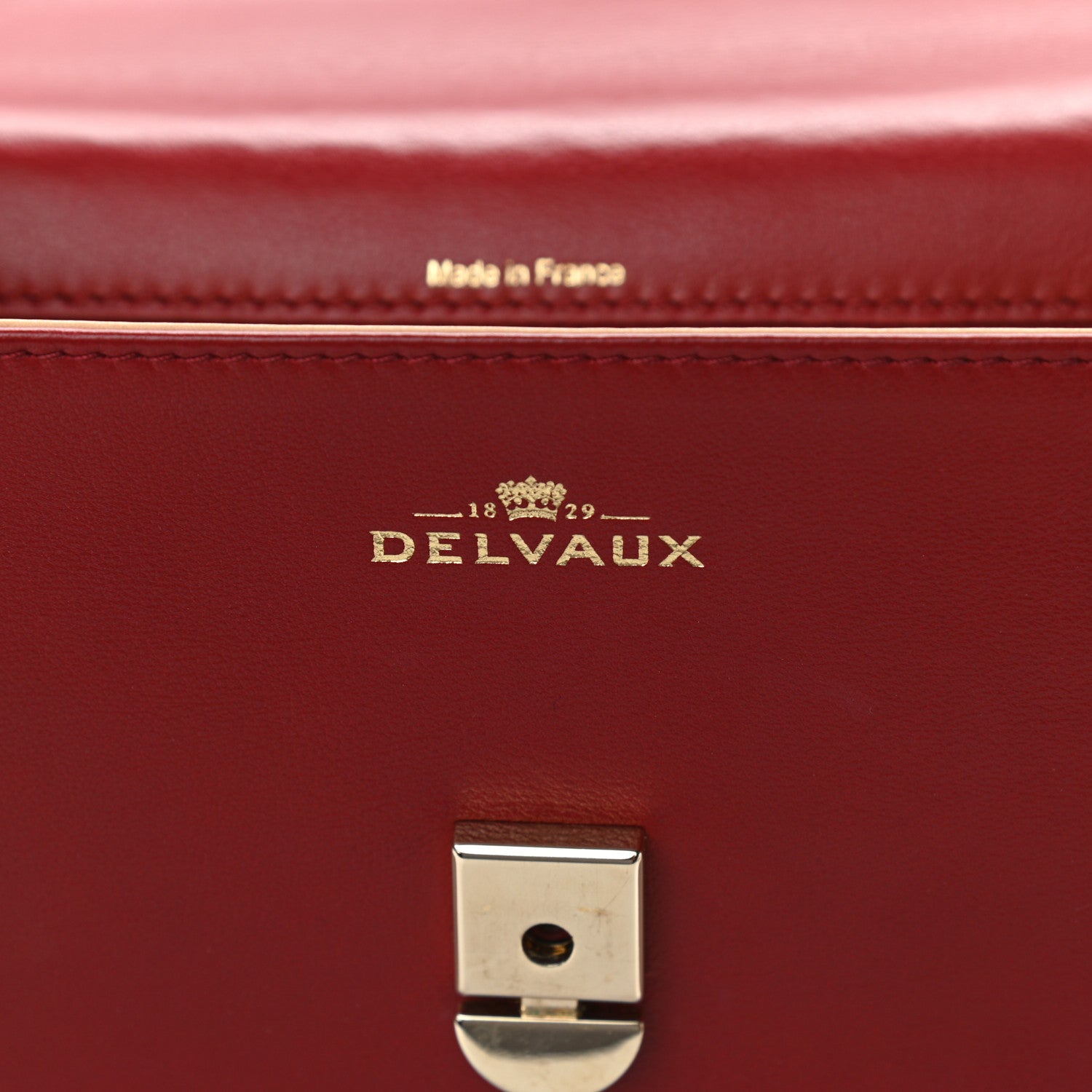 Delvaux Calfskin GM Tempete Satchel Red 6 of 11