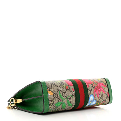 Gucci GG Supreme Monogram Flora Web Small Ophidia Chain Shoulder Bag Green 4 of 9