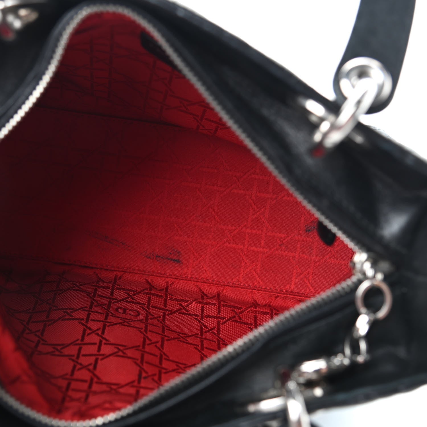 Christian Dior Lambskin Cannage Medium Lady Dior Black 5 of 13