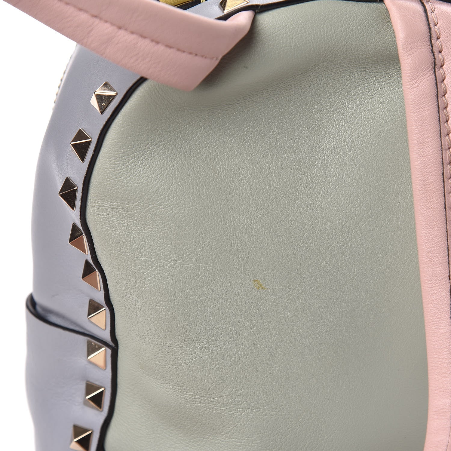 Valentino Garavani Calfskin Watercolor Mini Rockstud Backpack Rose Green Yellow Sky 9 of 10