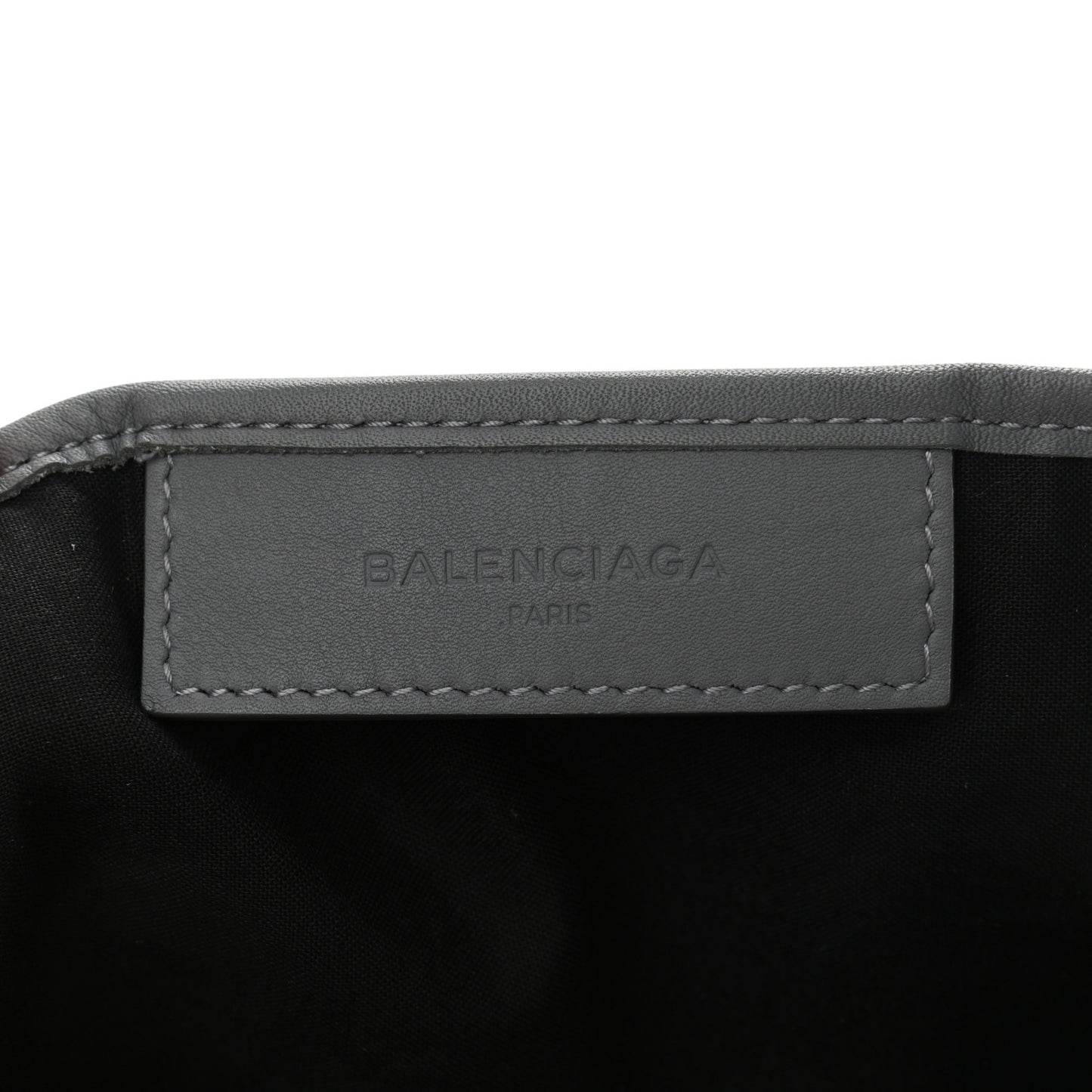 Calfskin Cabas M Shoulder Bag Gris Fossile
