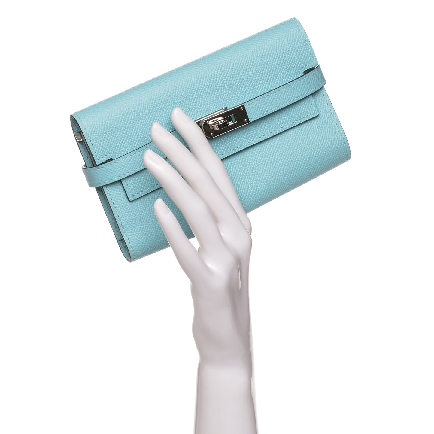 Epsom Medium Kelly Wallet Bleu Atoll